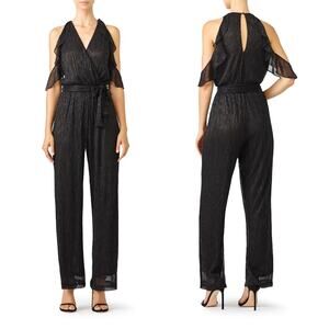 Waverly Grey Black Wrap Jumpsuit Size XS